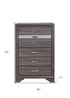 35" Grey Manufactured Wood Six Drawer Chest