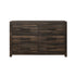 60" Dark Oak Solid Wood Six Drawer Double Dresser