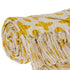 Yellow Woven Cotton Abstract Throw Blanket