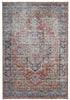 4' X 6' Rust Oriental Distressed Stain Resistant Area Rug