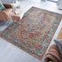 4' X 6' Rust Oriental Distressed Stain Resistant Area Rug