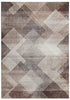 5' X 8' Brown Geometric Stain Resistant Area Rug