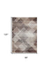 8' X 10' Brown Geometric Stain Resistant Area Rug