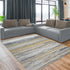 4' X 6' Gold Abstract Stain Resistant Area Rug