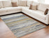 5' X 8' Gold Abstract Stain Resistant Area Rug