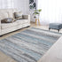 5' X 8' Turquoise and Gray Abstract Stain Resistant Area Rug