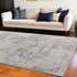 8' X 10' Beige Oriental Power Loom Distressed Area Rug