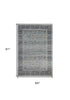 5' X 8' Sage Oriental Power Loom Stain Resistant Area Rug