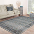 5' X 8' Sage Oriental Power Loom Stain Resistant Area Rug