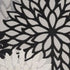 12' X 15' Black And White Floral Non Skid Indoor Outdoor Area Rug