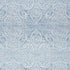 5' X 7' Aqua Damask Distressed Washable Area Rug