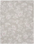 8' X 10' Natural Floral Distressed Washable Area Rug