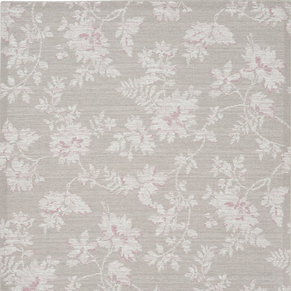 8' X 10' Natural Floral Distressed Washable Area Rug