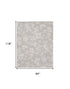 8' X 10' Natural Floral Distressed Washable Area Rug