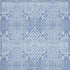 8' X 10' Blue Floral Distressed Washable Area Rug