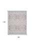 8' X 10' Stone Damask Distressed Washable Area Rug