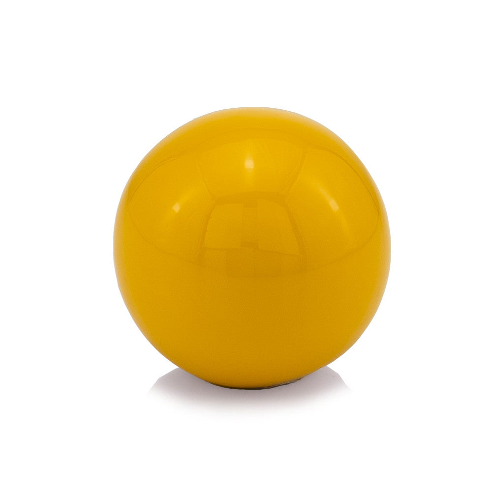 3" Yellow Metal Decorative Orb