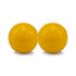 Set of 2 Yellow Enameled Aluminum Spheres