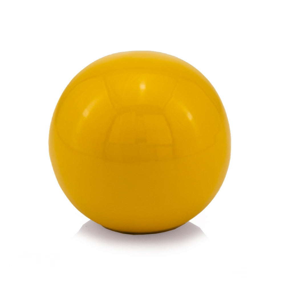 4" Yellow Metal Decorative Orb