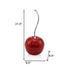 21" Red and Silver Enamel Cherry Sculpture