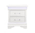 24" White Two Drawer Nightstand