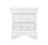 24" White Two Drawer Nightstand