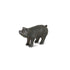 5" Black Cast Iron Pig Hand Painted Sculpture