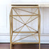 8" Gold Metal Abstract Geo Cube Sculpture