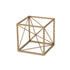 6" Gold Metal Cube Sculpture