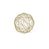 7" Gold Metal Decorative Orb