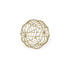 7" Gold Metal Decorative Orb