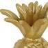 9" Gold Cast Iron Pineapple Hand Painted Sculpture