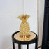 8" Gold Cast Iron Pineapple Hand Painted Sculpture