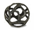 6" Natural Black Cast Iron Abstract Decorative Orb