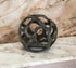 6" Natural Black Cast Iron Abstract Decorative Orb