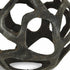 6" Natural Black Cast Iron Abstract Decorative Orb