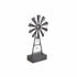 21" Gray Metal Windmill Hand Painted Sculpture