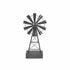 21" Gray Metal Windmill Hand Painted Sculpture