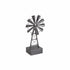 17" Gray Metal Windmill Hand Painted Sculpture