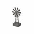 17" Gray Metal Windmill Hand Painted Sculpture