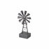 17" Gray Metal Windmill Hand Painted Sculpture