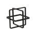 6" Black Metal Abstract Cube Sculpture