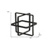 6" Black Metal Abstract Cube Sculpture