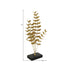 21" Gold and Black Metal Leaf Hand Painted Sculpture