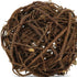 3" Dark Brown Rustic Woven Wicker Decorative Orb