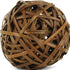 3" Brown Woven Wicker Orb Decorative Orb