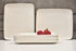 White Six Piece Rectangle Porcelain Service For Six Dinner Plate Set