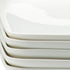 White Six Piece Rectangle Porcelain Service For Six Dinner Plate Set