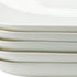 White Six Piece Rectangle Porcelain Service For Six Dinner Plate Set