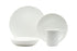 White Six Piece Round Pebbled Porcelain Service For Six Bowl Set